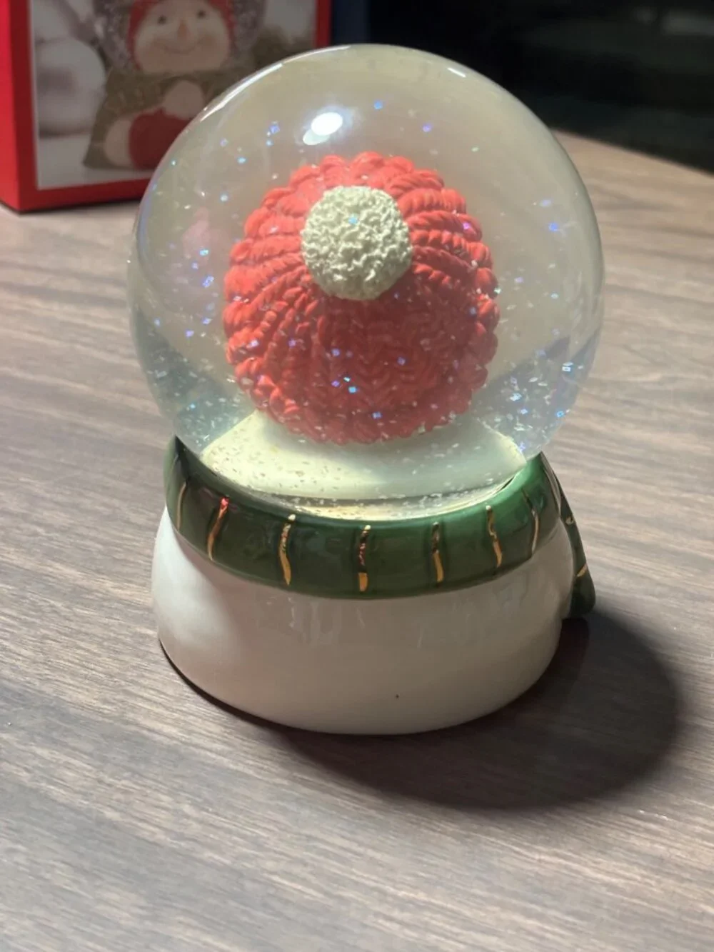 Lenox American By Design Friendly Faces Snowman Snow Globe Vintage 2005